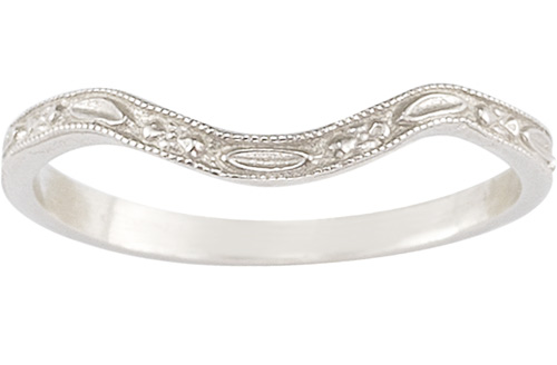 Vintage-Style Wedding Band in Sterling Silver