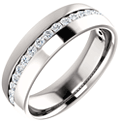 1/3 Carat Channel-Set Diamond Wedding Band Ring for Men or Women