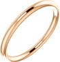 1.9mm 14K Rose Gold Plain Wedding Band Ring