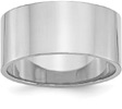 Platinum 10mm Flat Wedding Band Ring