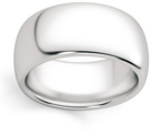 10mm Plain White Gold Wedding Band Ring