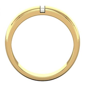 18K Two-Tone Gold Covenant Cross Christian Wedding Band Ring 5