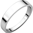 4mm Tapered Wedding Band Ring in 14K White Gold
