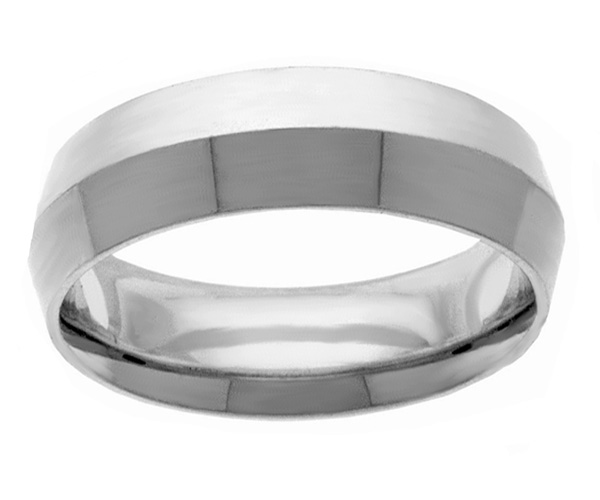 8mm Platinum Knife-Edge Wedding Band Ring