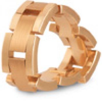 Flexible Designer Wedding Band in 14K Rose Gold 3