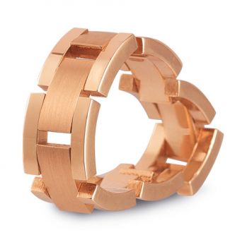 Flexible Designer Wedding Band in 14K Rose Gold 2