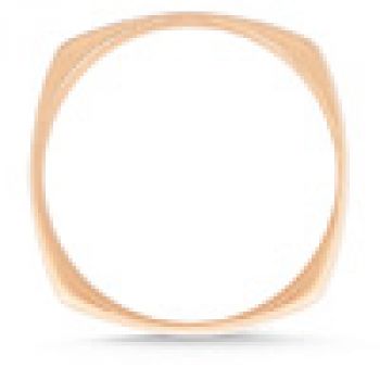 Wide Square Wedding Band in 14K Rose Gold 5