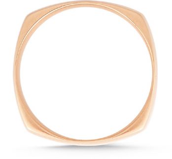 Wide Square Wedding Band in 14K Rose Gold 4