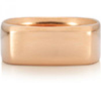 Wide Square Wedding Band in 14K Rose Gold 3
