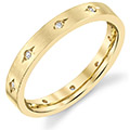 Designer Etch-Set 14K Gold Diamond Wedding Band Ring for Women