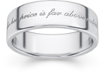 Her Price is Far Above Rubies White Gold Wedding Band