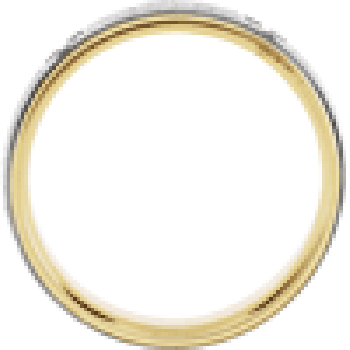 Sandblasted Christian Cross Wedding Band Ring, 14K Two-Tone Gold 3