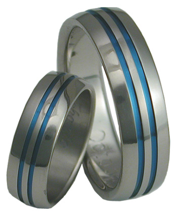 Blue Titanium Ring