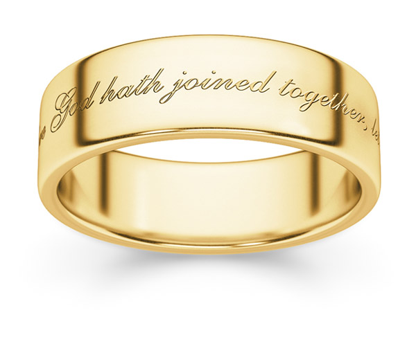 What God Hath Joined Together Bible Wedding Band
