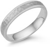 4mm Hammered Wedding Band in 18K White Gold