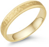 4mm Hammered Wedding Band in 18K Yellow Gold
