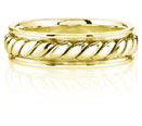 Rope Design Wedding Band in 14K Yellow Gold