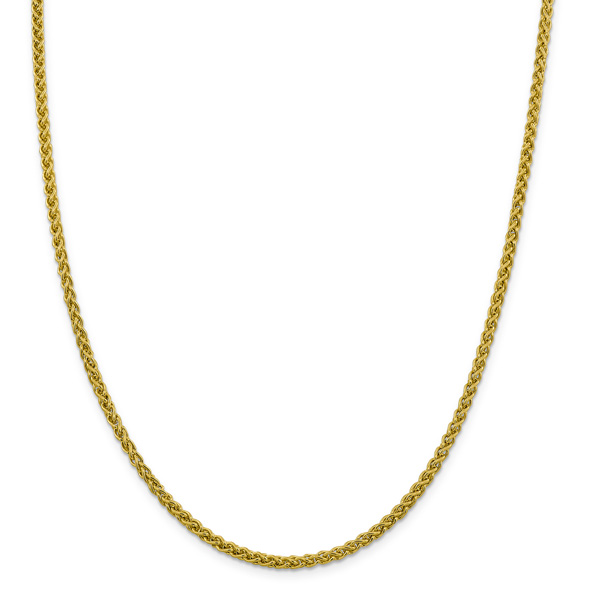 3.5mm 14K Gold Wheat Chain Necklace