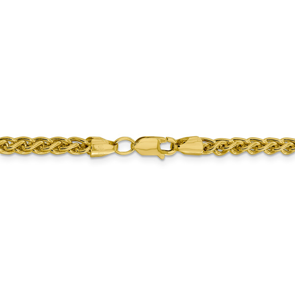 Wheat Chain Bracelet in 18K Yellow Gold, 4mm