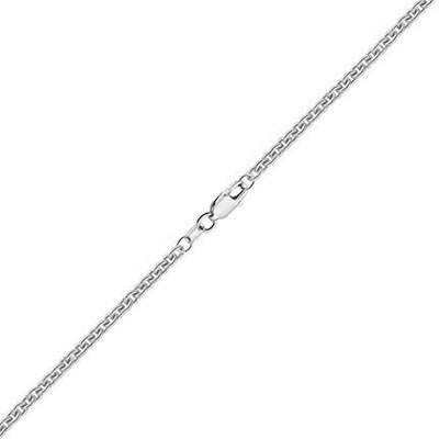 1.5mm 14K White Gold Heavy Cable Chain Necklace