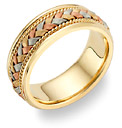 tri color gold wedding band