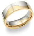 two halves one flesh two tone wedding band