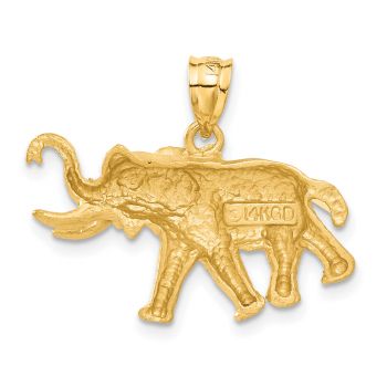 14K Gold Elephant Pendant 2