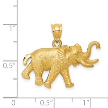 14K Gold Elephant Pendant 3