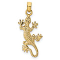 Lizard Pendant in 14K Gold