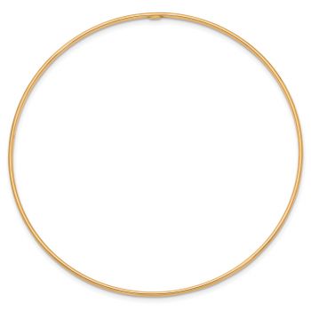 Thin 1.5mm 14K Gold Plain Polished Slip-On Bangle Bracelet 2