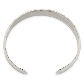 Sterling Silver Hammered Cuff Bangle Bracelet 2