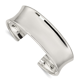 20mm Wide Sterling Silver Cuff Bangle Bracelet