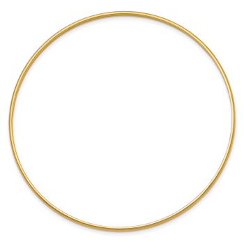 2mm 14K Solid Gold Slip-On Bangle Bracelet 2