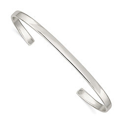 3mm Sterling Silver Cuff Bangle Bracelet
