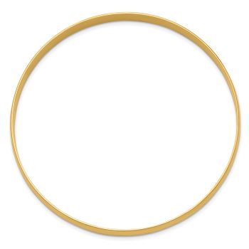 6mm 14K Gold Plain Solid Slip-On Bange Bracelet 2