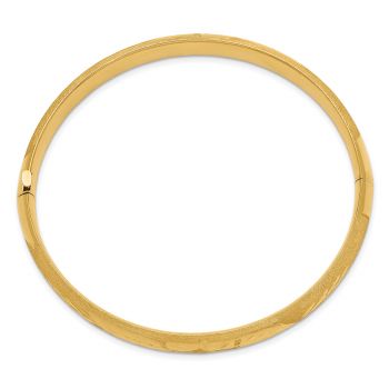 Florentine Hinged Bangle Bracelet, 14K Gold 2