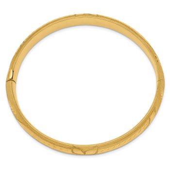 Florentine Engraved Bangle Bracelet in 14K Gold 2