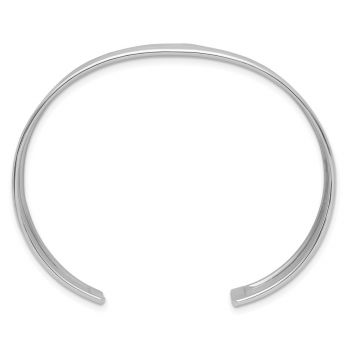 Italian Silver Hammered Cuff Bangle Bracelet 2