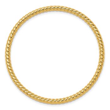 Italian 14K Gold Slip-On Twisted Bangle Bracelet 2