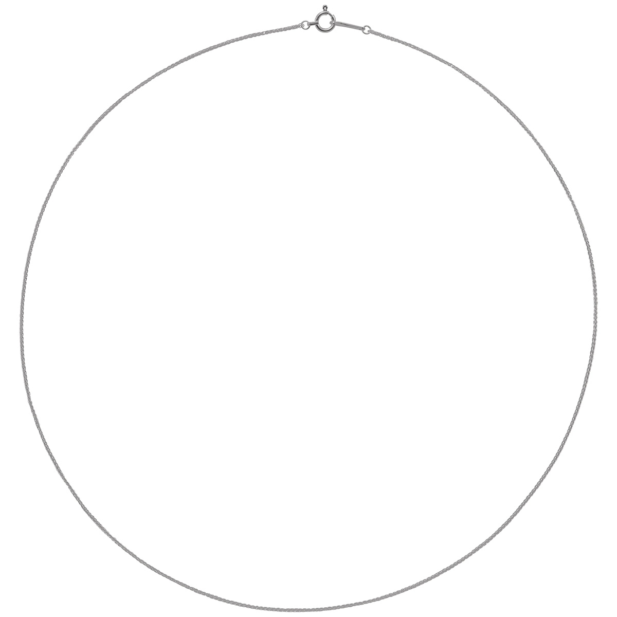 Platinum 0.8mm Wheat Chain Necklace