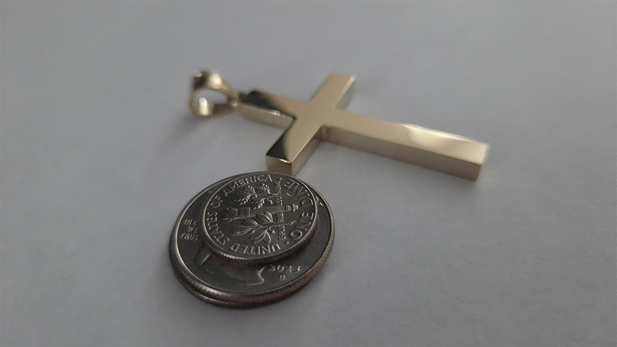 Thick Gold Substantial Crosses Made in the USA