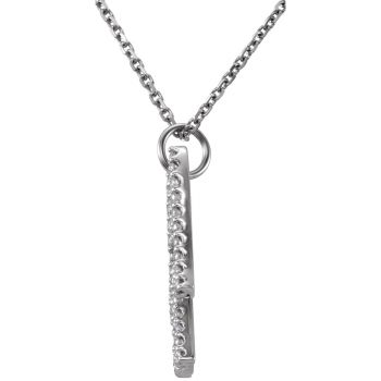 1/4 Carat Diamond Angel Necklace in 14K White Gold 2