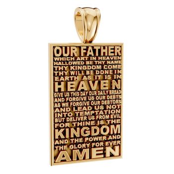 The Lord's Prayer Pendant in 14K Gold 2