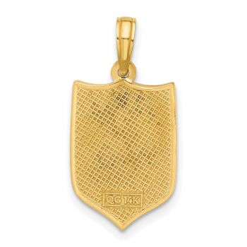 14K Gold Cross Shield Pendant for Women 3