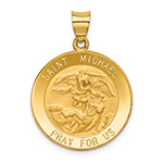 14K Gold Michael the Archangel Pendant