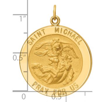 14K Gold Archangel Michael Necklace Pendant 2