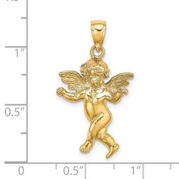 14K Gold Angel Charm Pendant 3