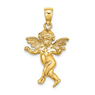 14K Gold Angel Charm Pendant