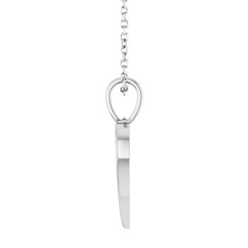 14K White Gold Angel Wings Heart Necklace 3