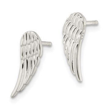 Sterling Silver Angel Wings Post Earrings 2